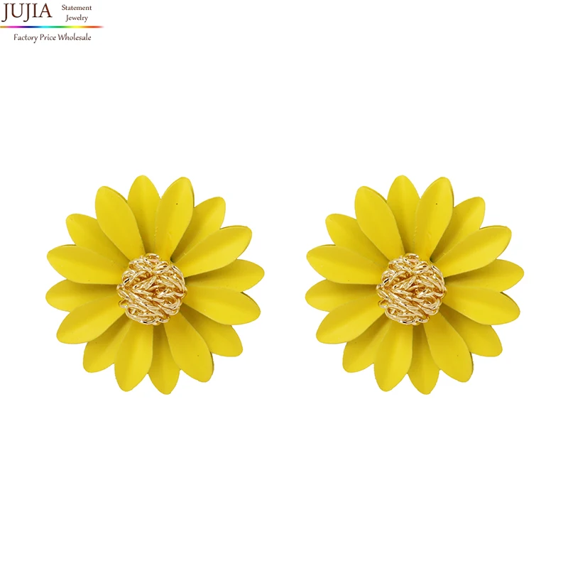

JUJIA good quality Hot sale wholesale New vintage flower stud earrings fashion women statement Earrings for women