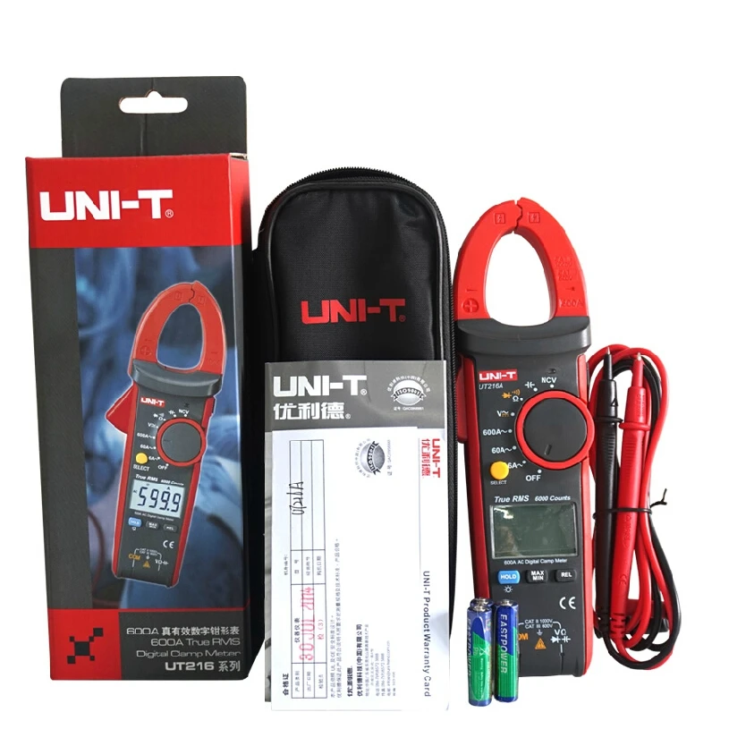 

UNI-T UT216D OLED Display 600A industrial True RMS Digital Clamp Meters AC/DC Current V/A