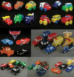 ПВХ мини-автомобиль и вертолет рисунок ручной сделано набор игрушек Playset/торт Топпер статуэтки 8 компл./упак
