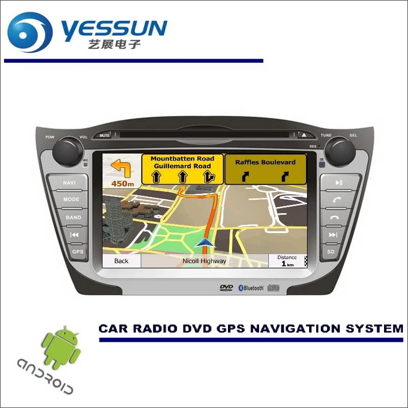 Top YESSUN Wince / Android Car Multimedia Navigation For Hyundai Tucson / IX35 2009~2015 CD DVD GPS Player Navi Radio Stereo Screen 2