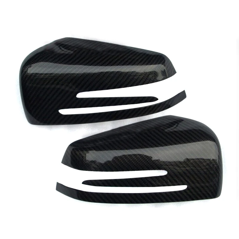 2010 2011 2012 2013 For Mercedes-Benz C-Class W204 Door Rearview Mirror Cover Trim Carbon Fiber 2pcs