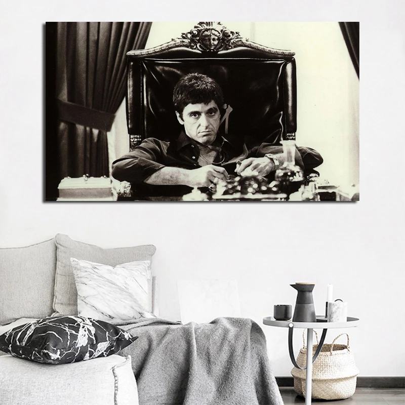 Обои на холсте с изображением героев мультфильма «Тони Монтана», принт в спальню, домашний декор, Современное украшение на стену, живопись маслом, постеры, картины, произведение искусства