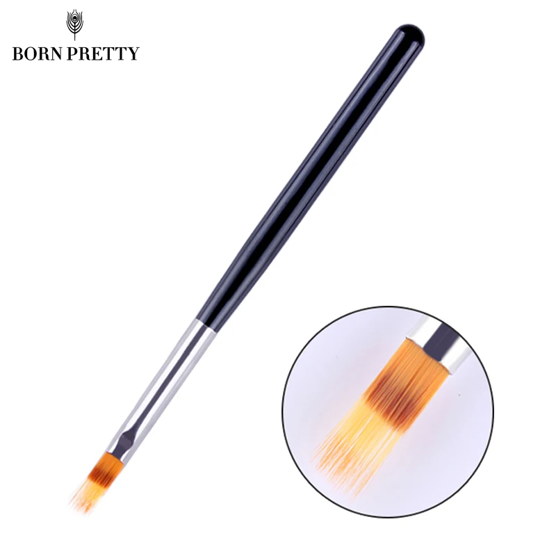 1 Pc Gradient Drawing Nail Brush UV Gel Painting Pen Black Wooden Handle Manicure Nail Art Brush To