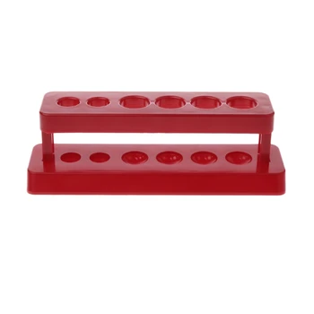 

1pcTest Tube Holder 6 Hole Plastic Rack Red Stand Burette Stand Shelf Laboratory