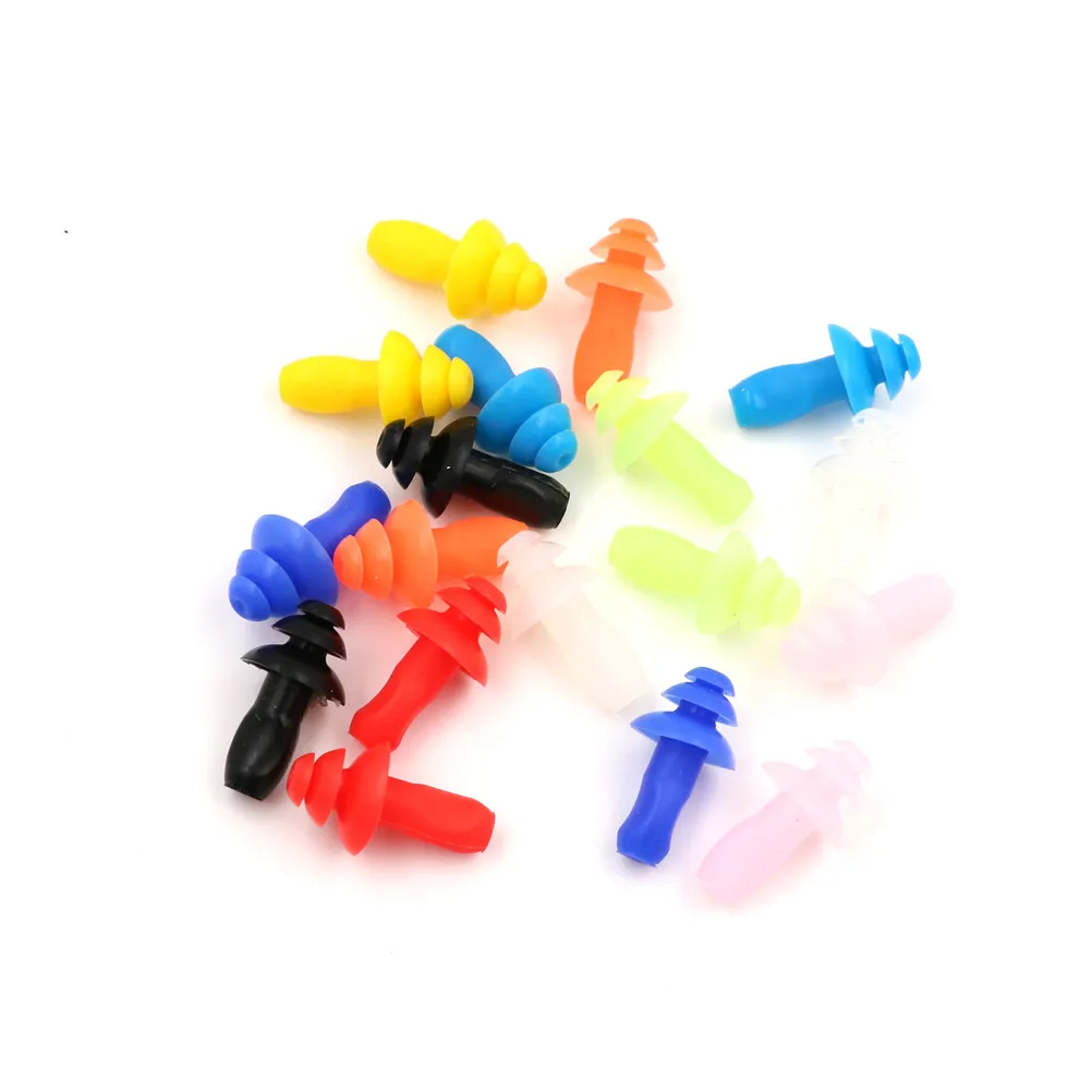 

20PCS Waterproof Silicone Swim Earplugs Soft Anti-Noise Ear Plug Sound Insulation Ear Protection Earplugs Sleeping Plugs
