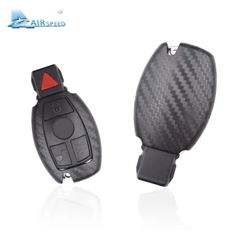 

Airspeed 1 piece carbon fiber looking ABS key case for Mercedes Benz B200 C180 E260L S320L GLK300 E200L CAR-STYLING