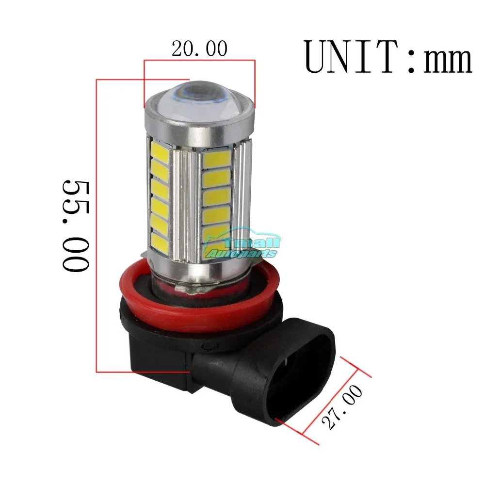 12 В постоянного тока H11 H8 H9 светодиодный светильник 5630 5730 33 SMD 33SMD противотуманная