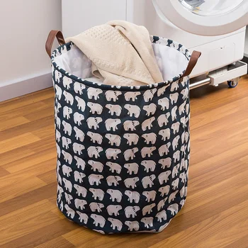 

Large laundry basket fabric put dirty clothes storage basket folding laundry basket clothing toy storage bucket wx10201429