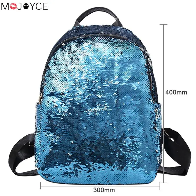

2018 New Glitter Sequins Backpack Teenage Girls bolsos mujer Fashion Bling Rucksack Students School Bag mochila feminina