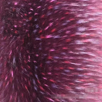 

Colored jacquard imitation raccoon hair artificial fur