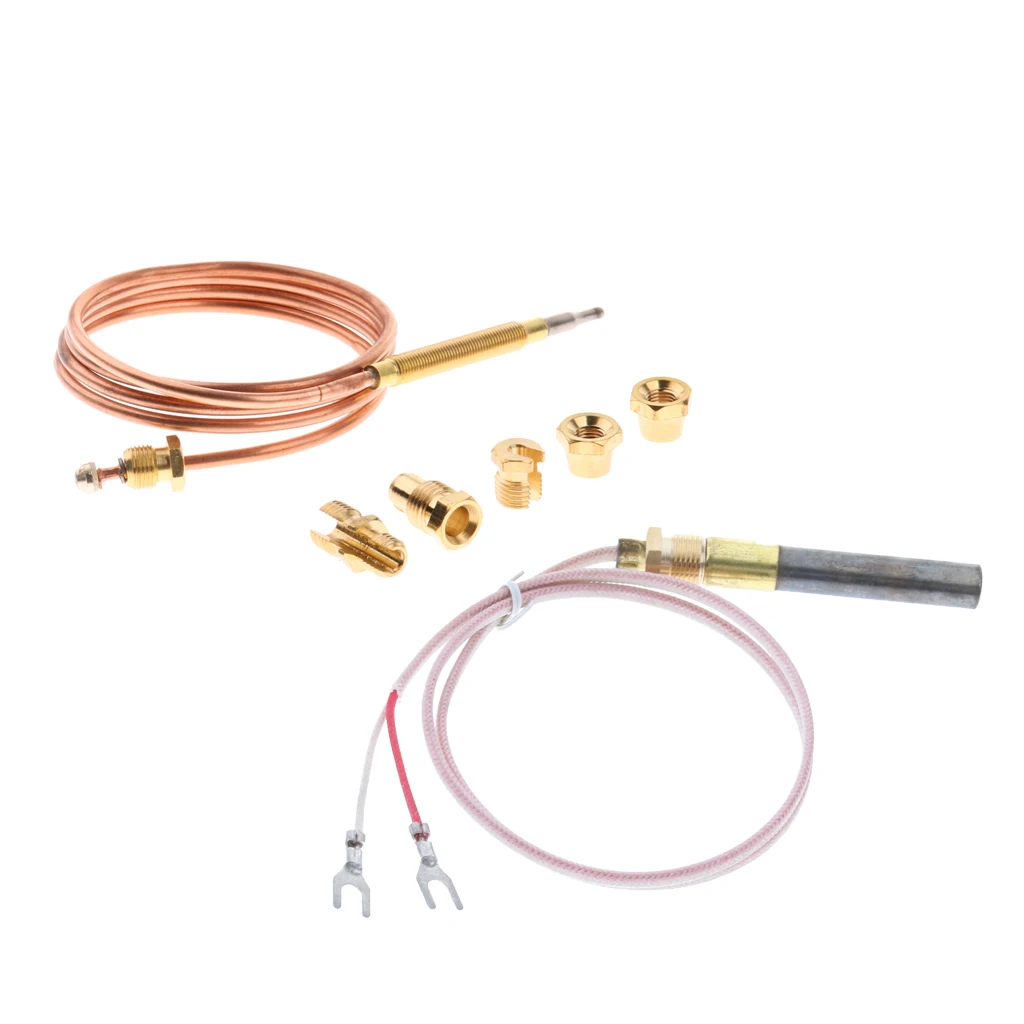 90cm Thermocouple Replacement Set & 24' Thermopile Thermogenerator for Pilot
