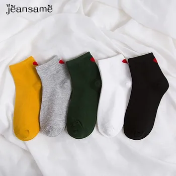 

Leisure College Love Cotton Socks Wear Resistant lady thermal Comfortable Stylish Casual Women Breathable Short elastic sox