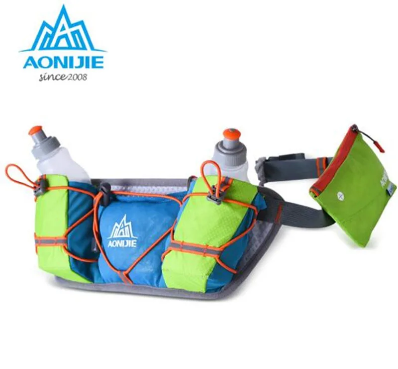AONIJIE Women Men Multifunction Sport Waist Bag Outdoor Marathon Running Money Phone Pack Hydration Belts Bottle Holder