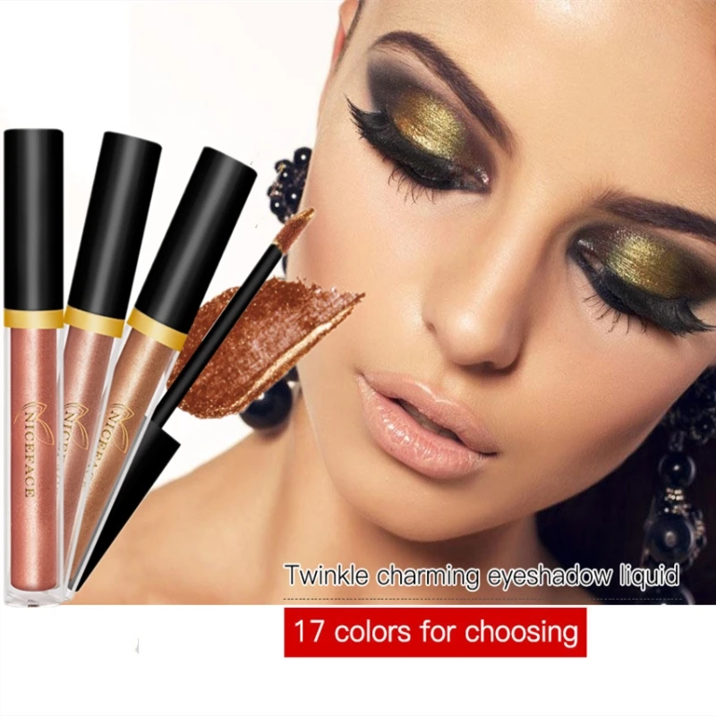 

NICEFACE Easy To Wear Long-Lasting Eye Shadow For Women Makeup Stage Radiant Eye Highlighter Liquid Band Brighten Skin Color