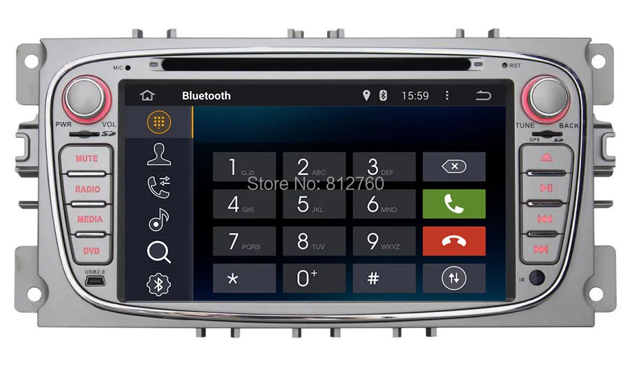 Excellent Quad 4 Core Android 5.1.1 Car DVD GPS For Ford Mondeo Focus 2 S-max 2008 2009 2010 2011 with Radio Navigation Bluetooth+camera 16