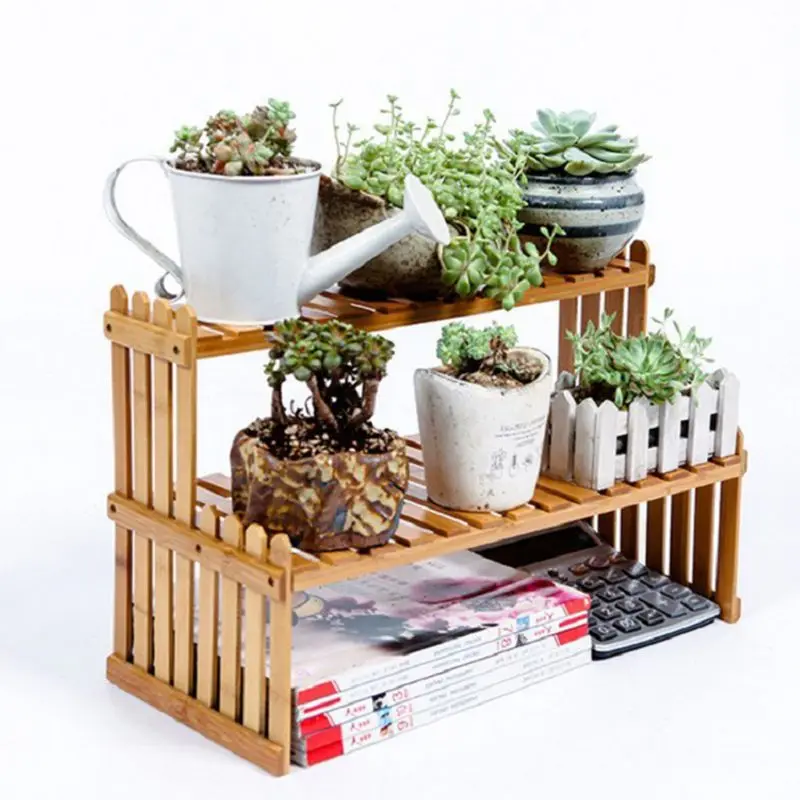 

Plant Shelves Flower Garden Wooden Rack Stand Flower Display Stand Bamboo Wood Display Stand Bamboo Shelf Storage Rack Holder