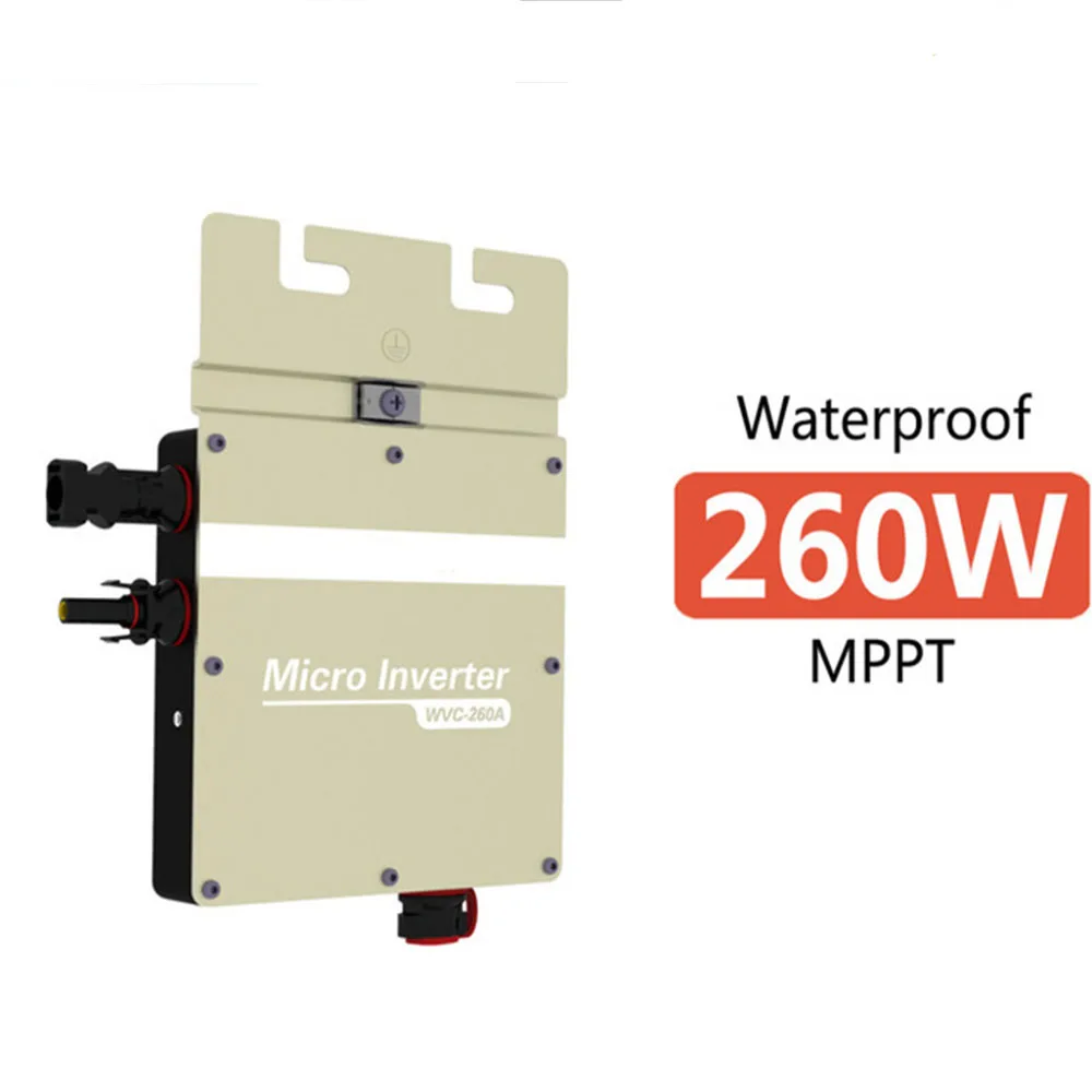 

Free shipping DC22V~50V to AC120V or 230V 260W Grid Tie Solar Micro Inverters With Power Line Carrier-current Communication