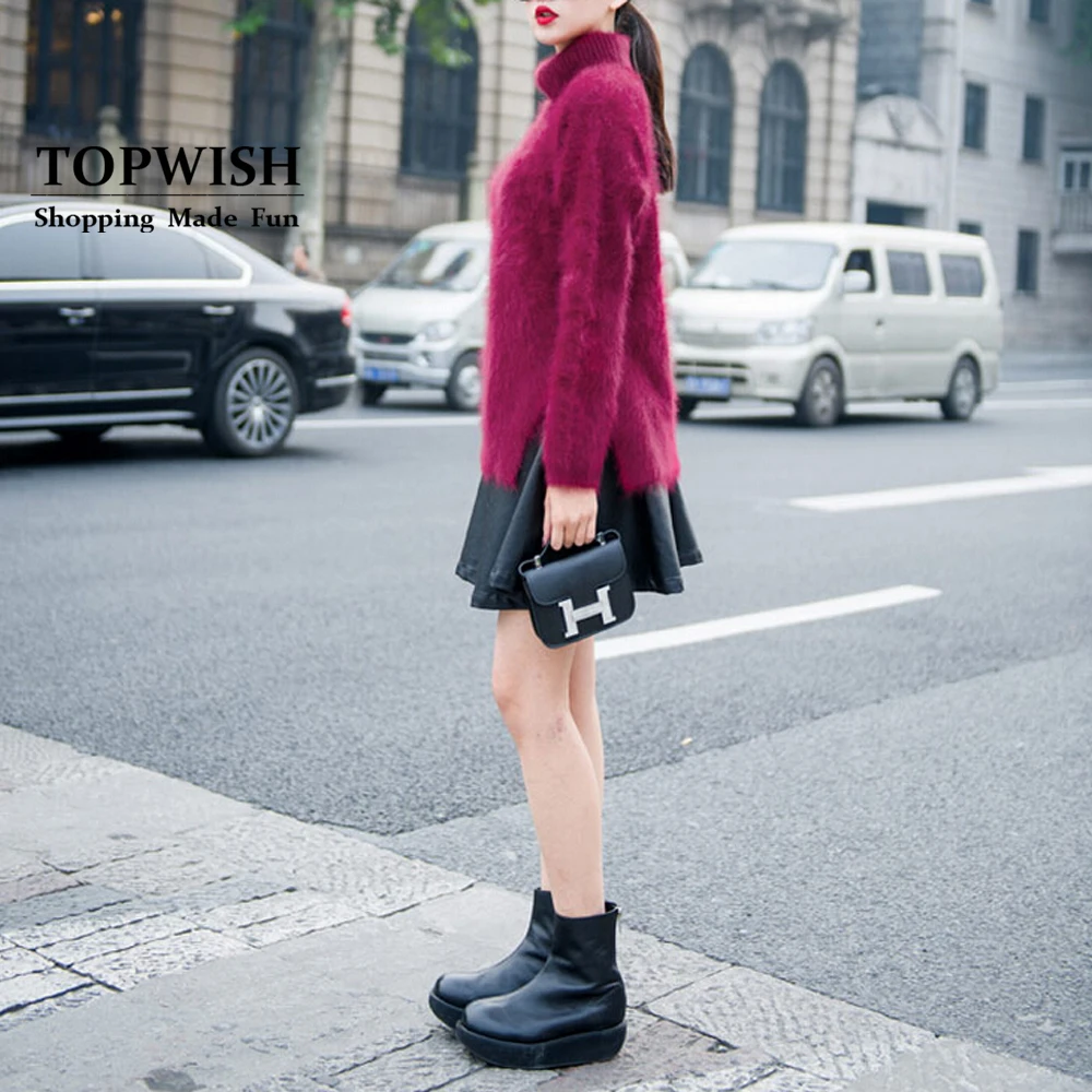 

2019 New Turtleneck Real Mink Cashmere Pullovers Lady Factory OEM wholesale Retail Mink Cashmere Sweater TFP898