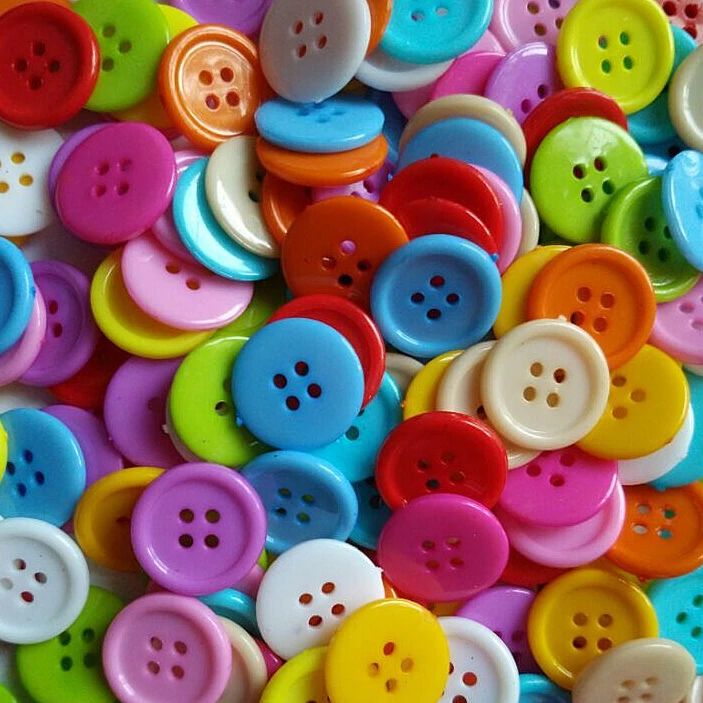 20pcs/lot free shipping 18mm Mixing pieces mounted plastic buttons