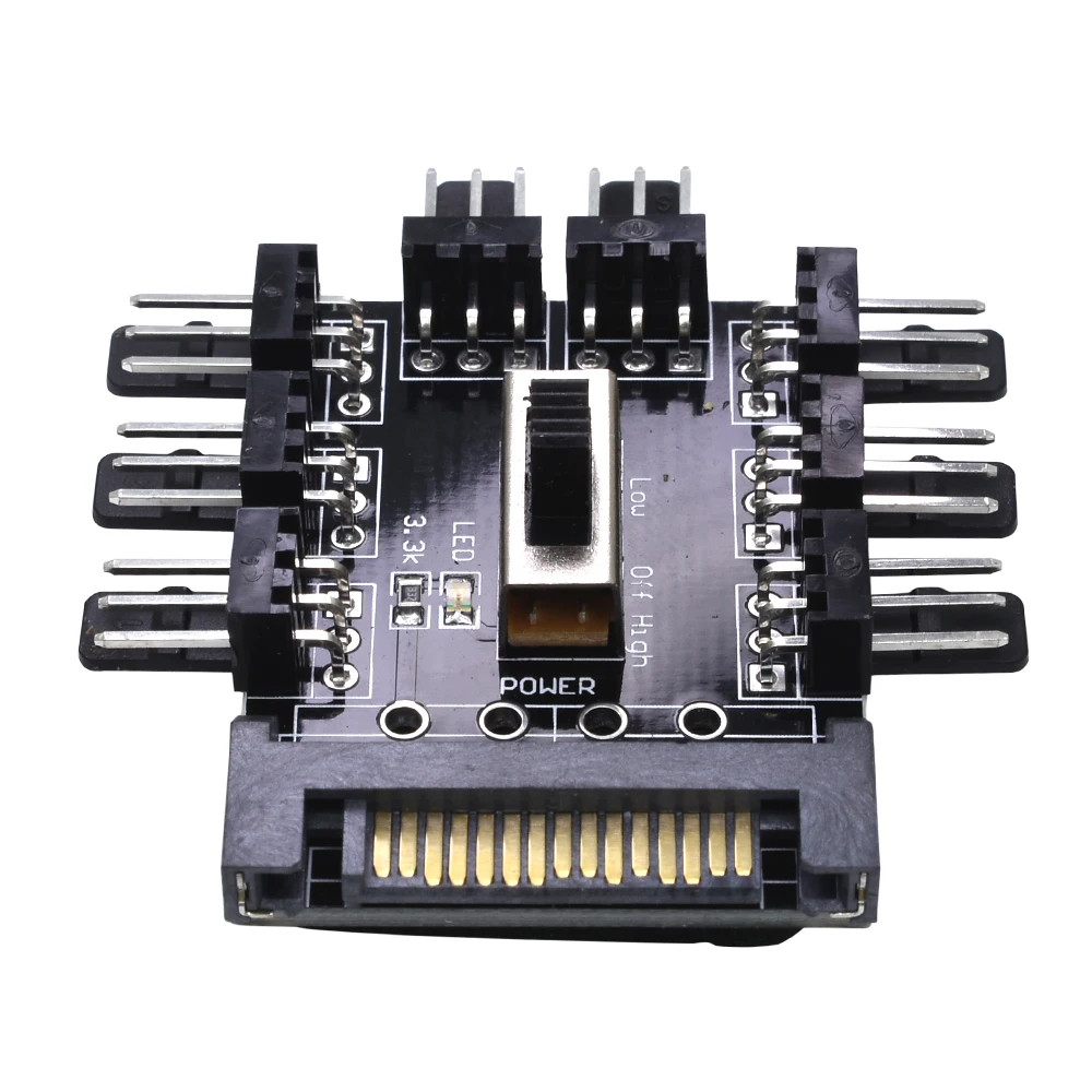 TISHRIC 1 8 3 контактный вентилятор Pwm Sata Molex разветвитель ПК кабель для майнинга 12 В