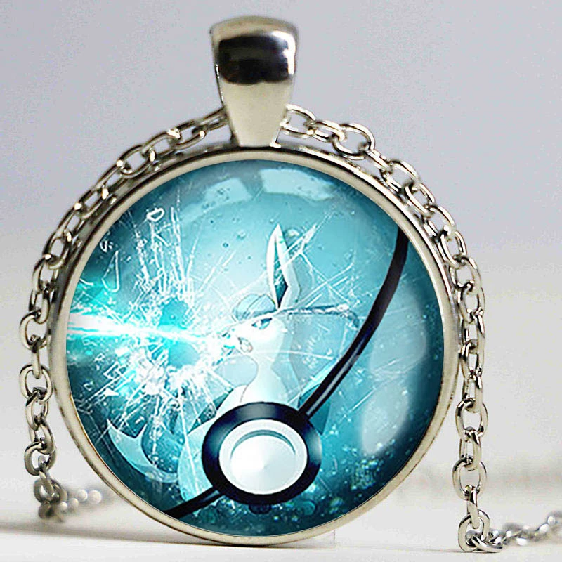 ガラスネックレスポケモンジュエリーイーブイ進化espeonヒトカゲスターターpokeballペンダントファッション誕生日友情ギフト行く Glass Necklace Necklace Pokemonfashion Necklace Aliexpress