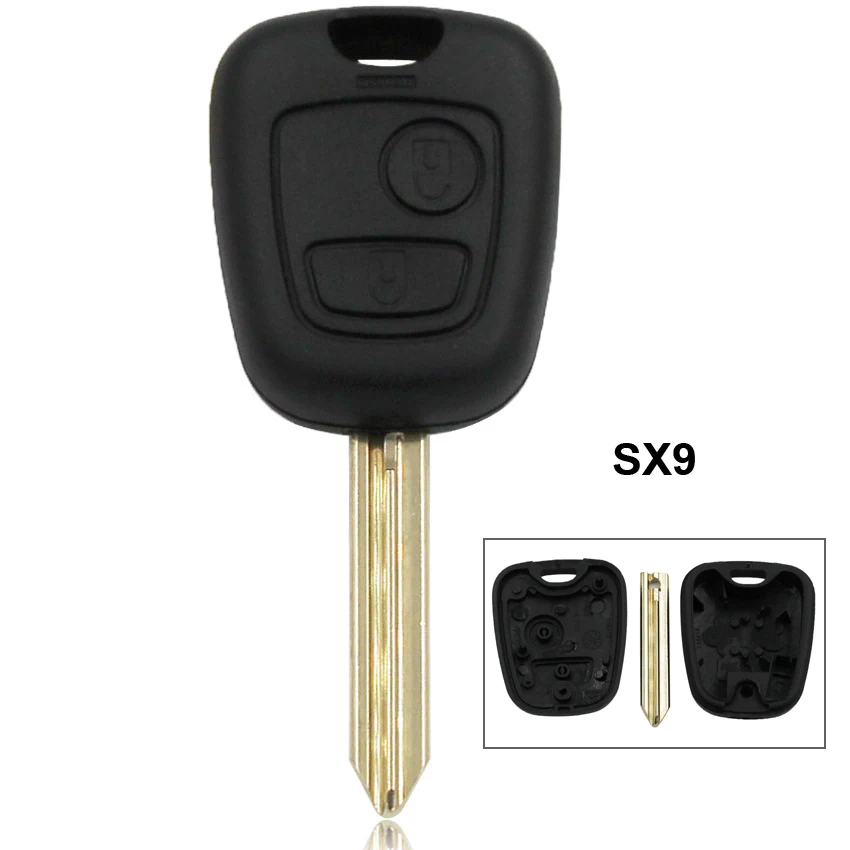 

2 Button Remote Key Shell Case Smart Car Key Housing Cover Fob Uncut Blade For Citroen Saxo Xsara Picasso Berlingo