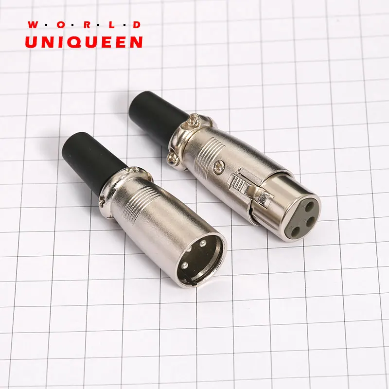 

10 pcs 3 pin XLR Male and Female, Microphone Mic Cable Plug Connector, Audio Socket, DMX distributor connector