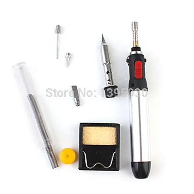 

HT-1934K 7-in-1 Cordless Welding Torch Kit Tool 12ML Auto Ignition Gas Soldering Iron 12ml Gas Capacity