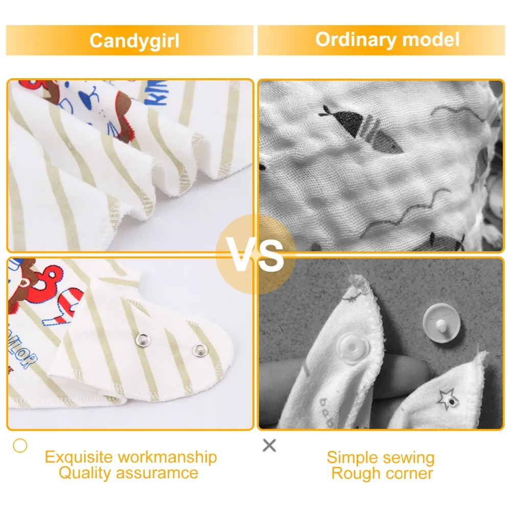 1 шт., хлопковый шарф для Девочки повязка-полотенце, одежда, аксессуары для одежды с карманами, шарф с треугольниками для малышей, банданы