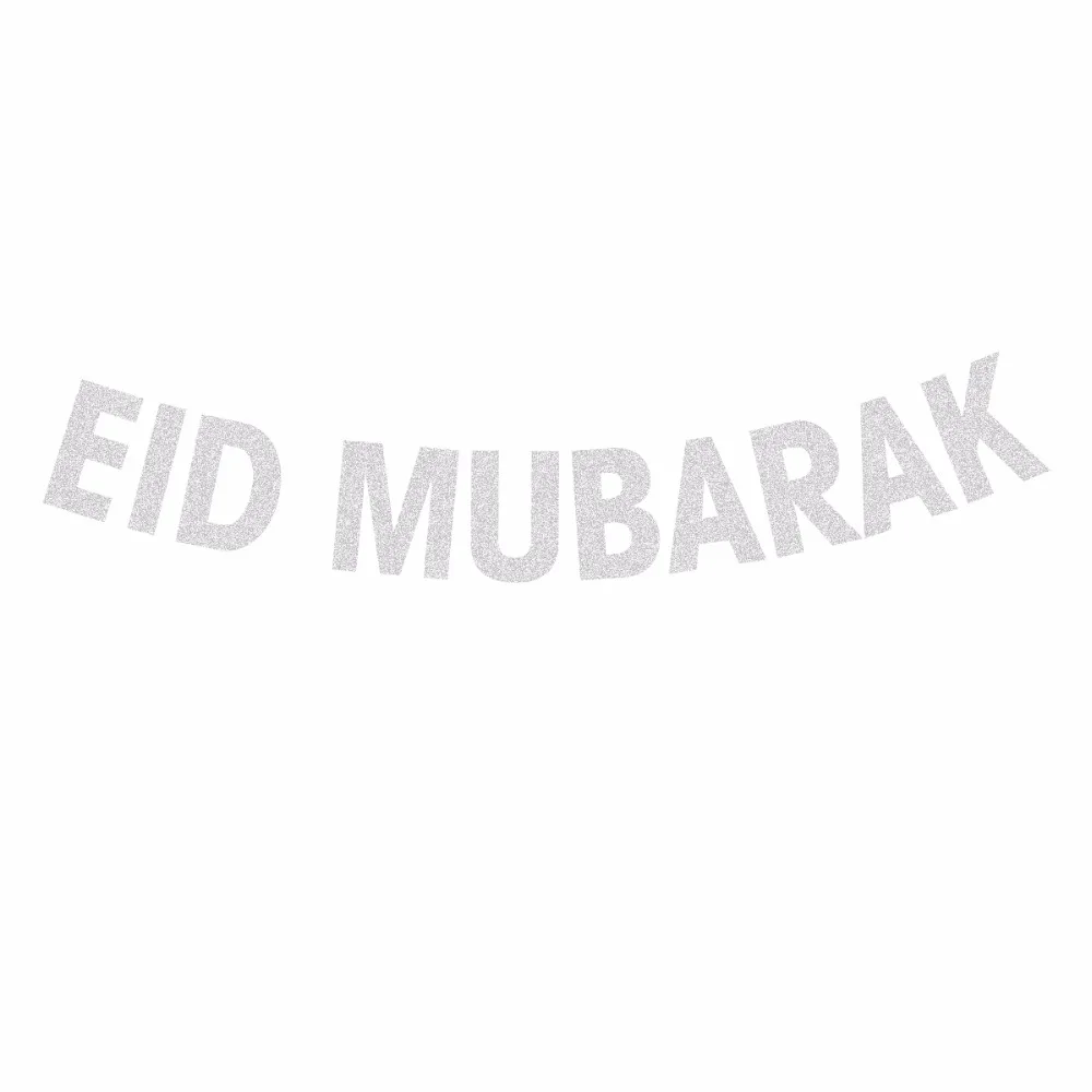 HUIRAN EID Мубарак Декор золото серебряный плакатик ИД фестиваль поставки Рамадан