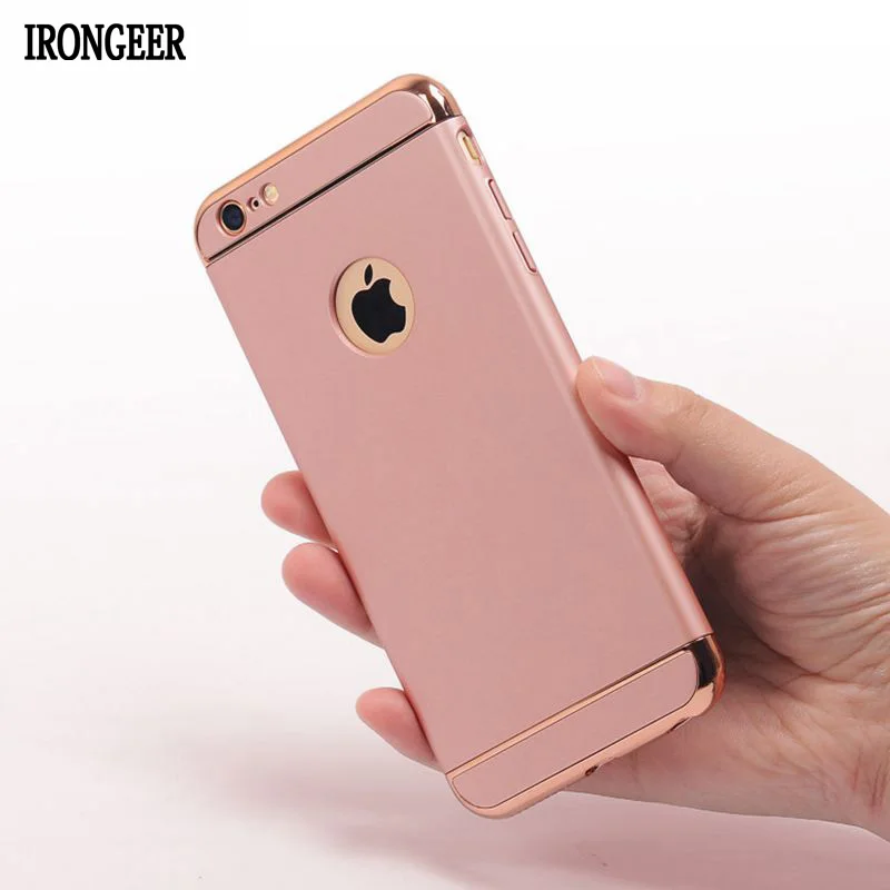 

IRONGEER Hard PC Phone Case For Apple iPhone 5 5S SE 6 6S 7 8 Plus Back Cover Removable Fundas Case For iPhone X 10 Coque Capa