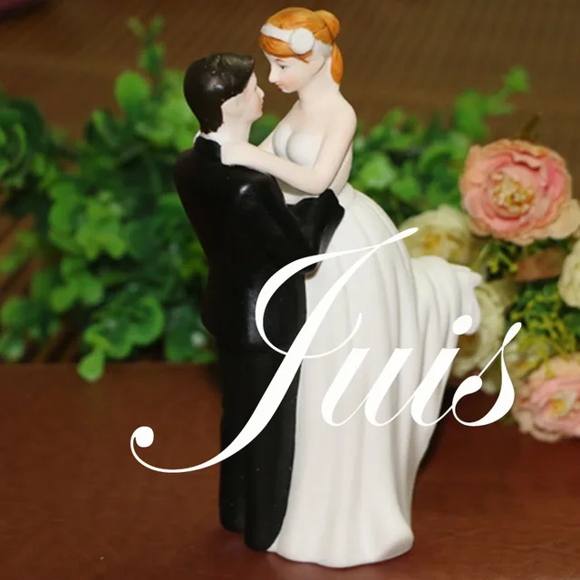 True Romance Custom Couple Figurine ceramic wedding cake topper bride