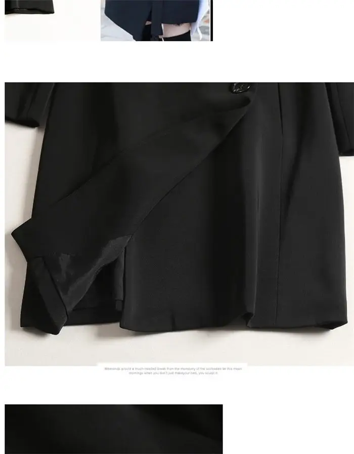 Весеннее пальто женское Блейзер Куртка Длинная секция Мода длинный рукав черный корейский Тонкий костюм пальто с поясом Верхняя одежда f1018