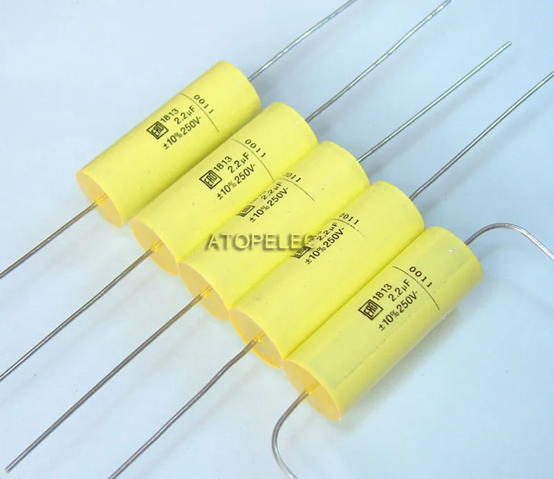.22uf 250v DC Lot of 5 ERO MKT1813  Metallized Poly-Film Capacitor Axial Lead