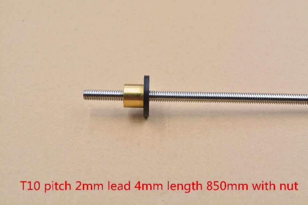 T10 screw 10mm length 850mm picth 2mm lead 4mm trapezoidal with eliminate clearance nut 1pcs | Обустройство дома