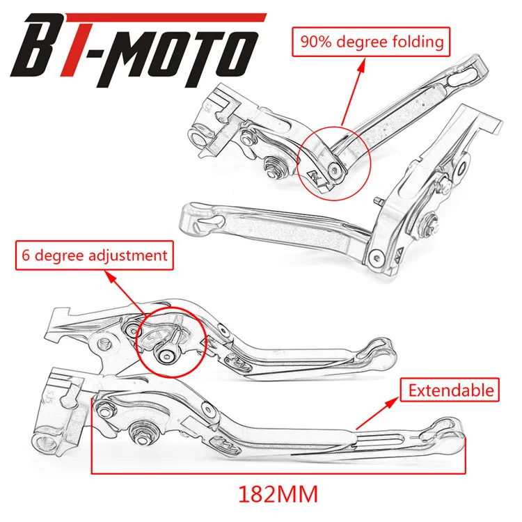 1 Пара регулируемых тормозных рычагов сцепления мотоцикла с ЧПУ для Honda CBR650F CB650F CBR 650 F CB 650F ручка