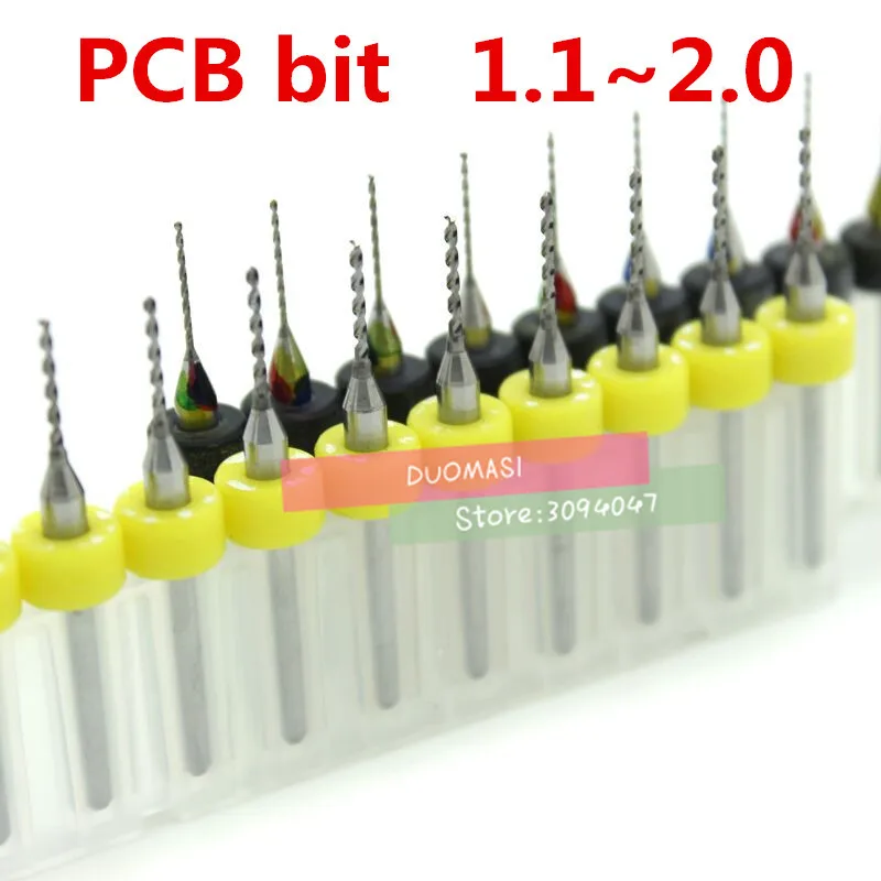 Free Shipping New 10PCS 1.1mm to 2.0mm Drill PCB Print Circuit Board Bits CNC Milling Machine mini bits | Инструменты