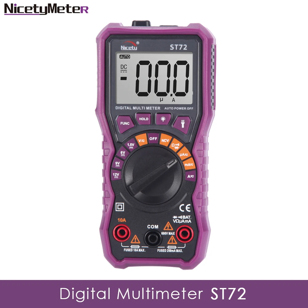 Nicetymeter ST72 Цифровой мультиметр AutoRange multimetre AC DC настоящий среднеквадратичный тестер NCV батарея тест мультиметр портативный переносной