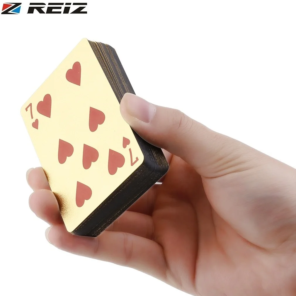 Eiz Poker Card PET/PVC водонепроницаемые пластиковые роскошные покрытые фольгой игральные карты Вечерние игры сетка/евро односторонняя цветная версия