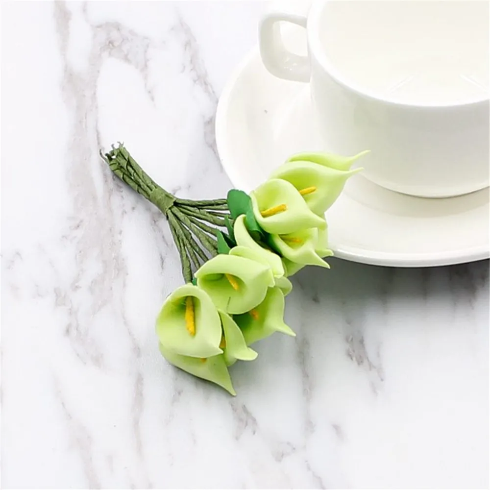 1pcs12 арахнида растение букет пена ПЭ искусственный мини-лилия свадебное оформление букета коллаж DIY цветок