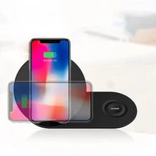 2in1 Беспроводной быстро Зарядное устройство для iPhone XR XS для наручных часов Apple Watch для samsung S9 быстро Беспроводной зарядки Зарядное устройство с USB кабелем