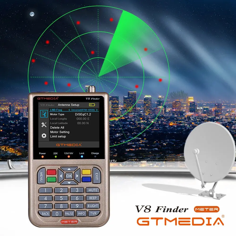 GTmedia V8 Finder DVB S2/S2X Satellite Meter satfinder лучше чем freesat v8 finder WS 6906 6916 6950|Спутниковое ТВ| |
