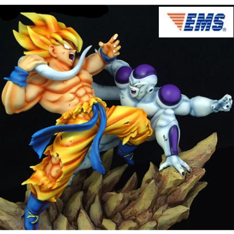 Япония Аниме GK 1/6 Dragon Ball Супер Saiyan Сон Гоку против длинного хвоста Фрица смолы статуя предметы домашней мебели модель игрушки Y864 - Цвет: Многоцветный