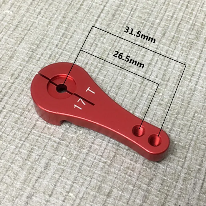 

CNC 17T metal Gear Aluminum Steering Servo Arm for 22kg/40kg Steering Servo fit 1/5 HPI Baja 5b KM ROVAN Part
