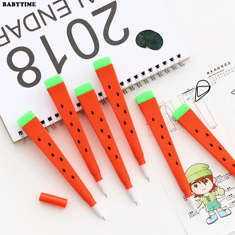 3 pcs/lot Cool Watermelon Gel Pen Signature Escolar Papelaria School Office Supply Promotional Gift | Канцтовары для офиса и