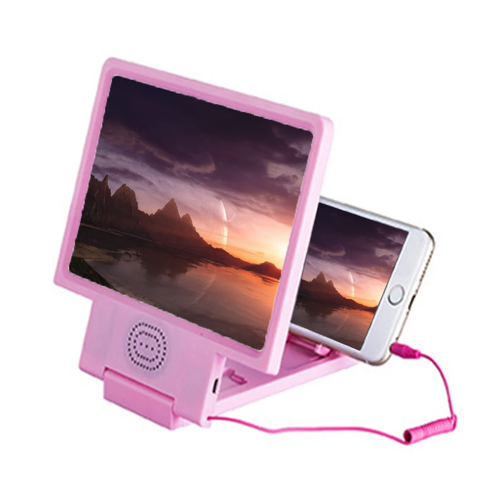  Mobile Phone Screen Magnifier Desk Phone Holder Enlarged Expander Stand 3D Video Amplifier Bracket 