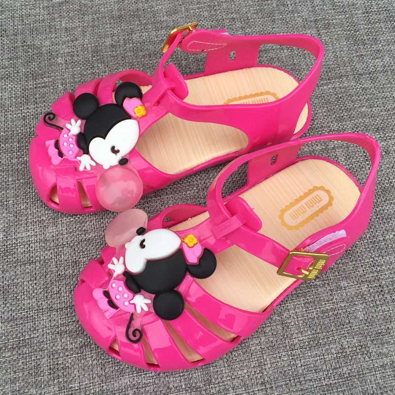 

Disney children's girls Minnie soft bottom sandals baby non-slip beach shoes Princess sandals