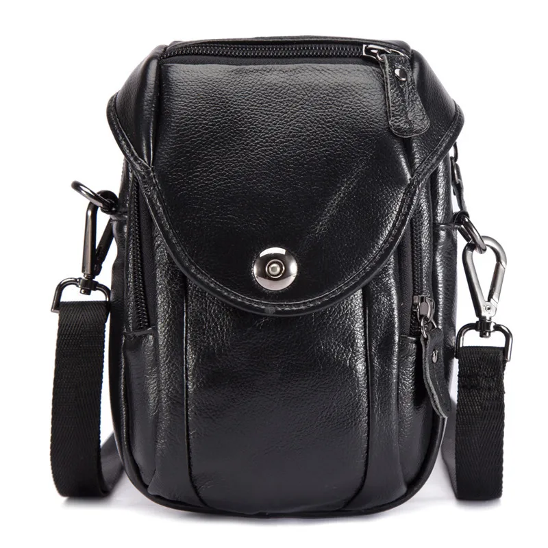 Fanny Waist Pack  for Men Genuine Leather Belt Bag Pack Pouch Men's Shoulder Chest Bag Small Bum Bag Mini Crossbody Hip Waistbag