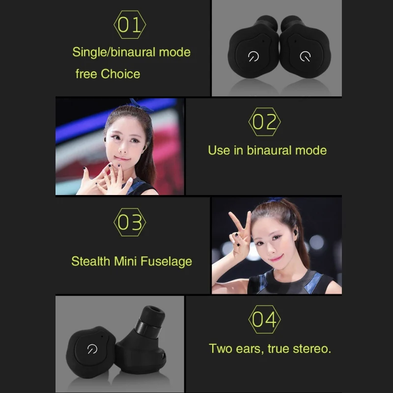 EDAL TW 13 Mini Twins Wireless In Ear Headphone Stereo Bluetooth Earphones Earbuds Headsets