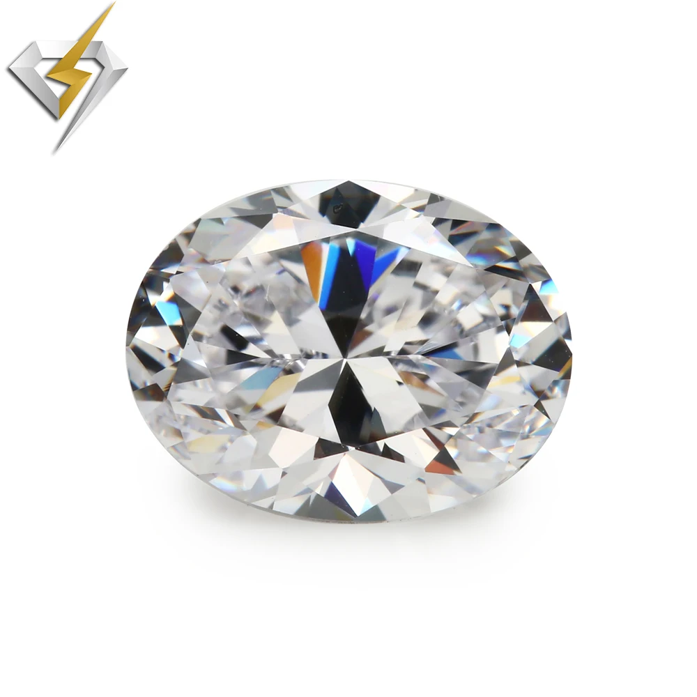 50 piece AAAAA High quality of the whole network Synthetic White oval shape Cut Imitation natural cubic zirconia make cz ring | Украшения и